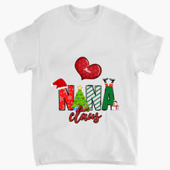 Mimi Claus Heart Kids Christmas Personalized Sweatshirt Gift For Grandma Mom