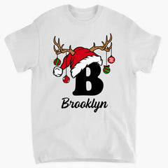 Personalized Christmas Alphabet Family Matching T-Shirts