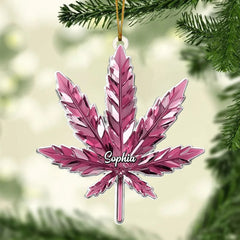 Stunning Leaf - Personalized Weed Acrylic Ornament